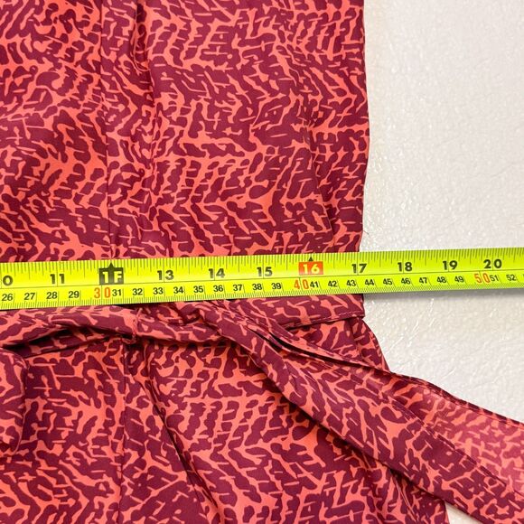 Anthropologie 100% Silk Corey Lynn Calter Sleeveless Medium Mini Dress Red Print - Picture 9 of 9